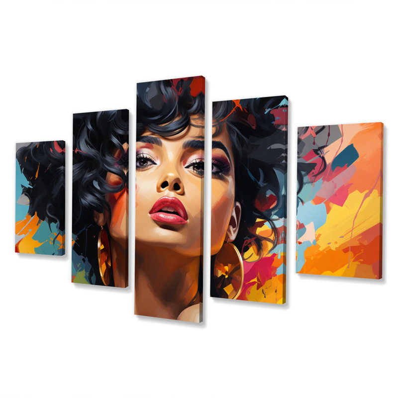 Mercer41 Pop Art African American Woman People Wall Art Living Room